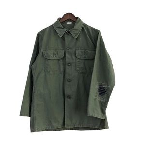 Vintage Military OG-107 Fatigue Repaired Button-Up Shirt